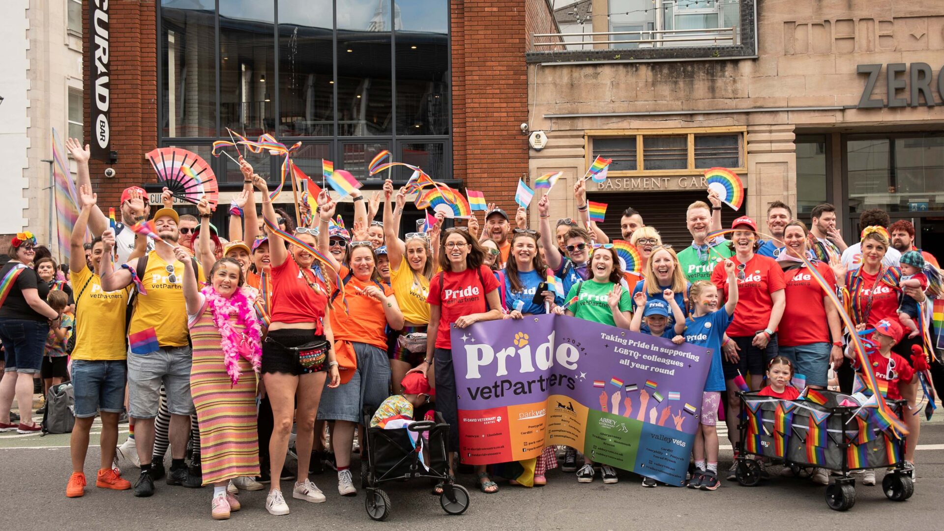 Colleagues in South Wales stand united in Pride celebration