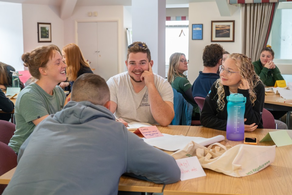 graduate vets partaking in a group exercise