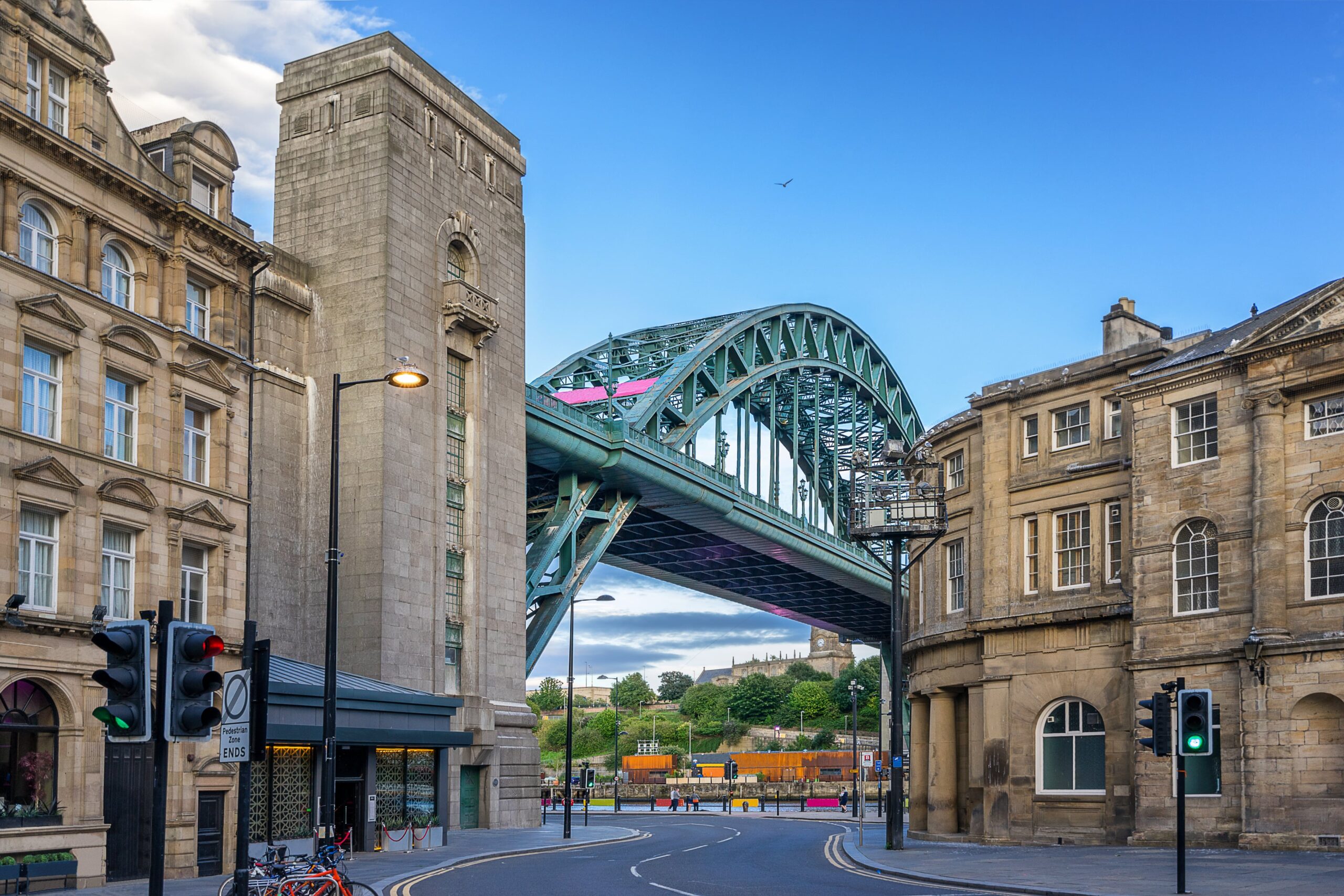 Cityscape view of newcastle and tyne bridge